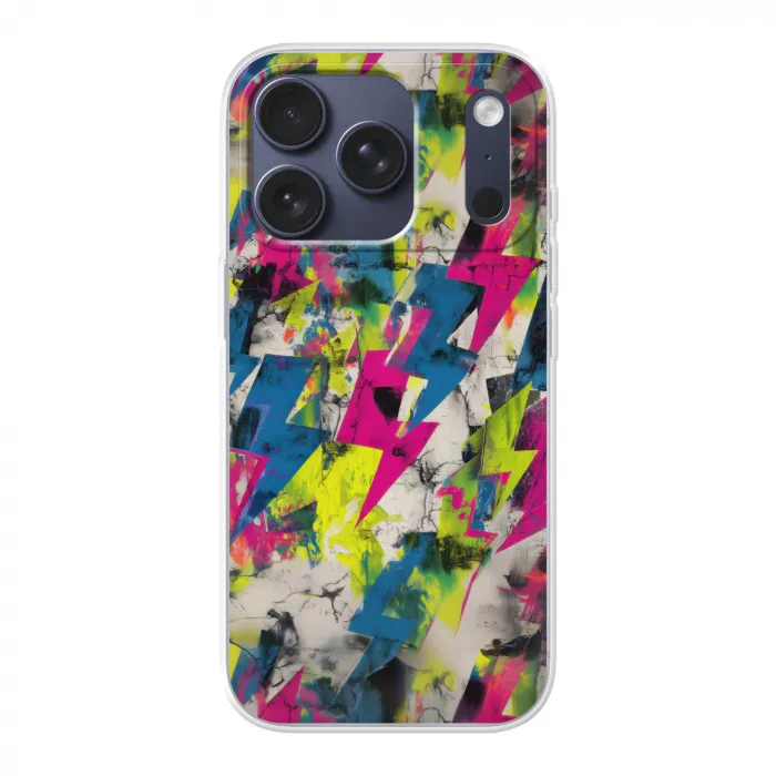 Bliksemschichten - Patroon - Marmer - Kleuren Telefoonhoesje iPhone 17 Pro klein -3d