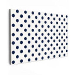 Klassiek - Stippen - Blauw canvas 2cm klein 34 -z3d