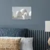 Witte koepels - Helderblauwe lucht - Gouden ornamenten poster papier klein -sfeer2