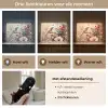 Vogels - Bloemen - Roze - Pastel Light Box met batterij (Wandlamp kind) middel -USP_lichtkleurNL