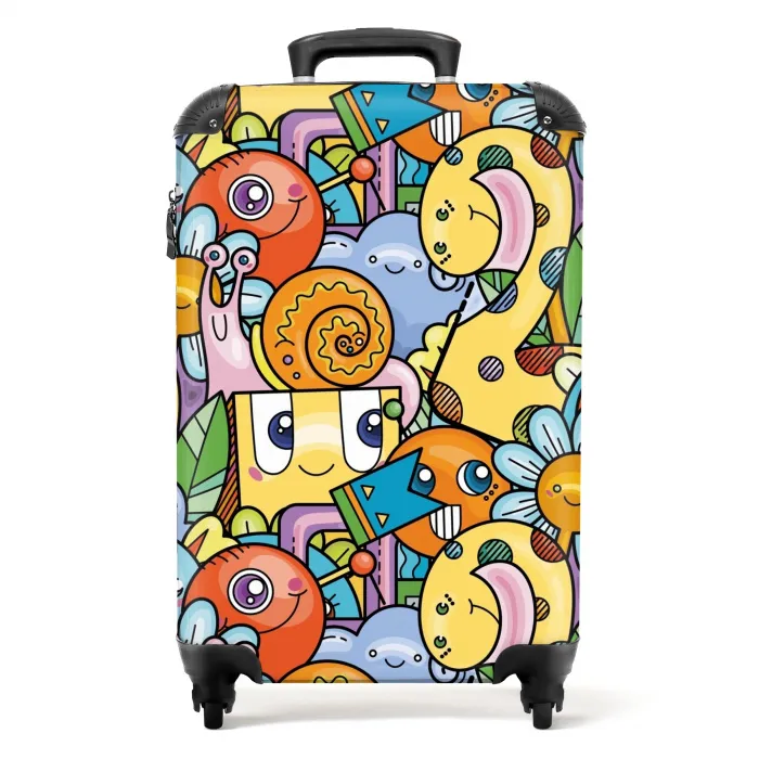 Monster met Stippen NBS - Handbagage koffer - Unisex middel -productfoto_recht