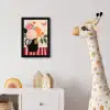Vaas - Bloemen - Vlinder - Rood fotolijst zwart zonder passe partout klein -usfeer4_kinderkamer