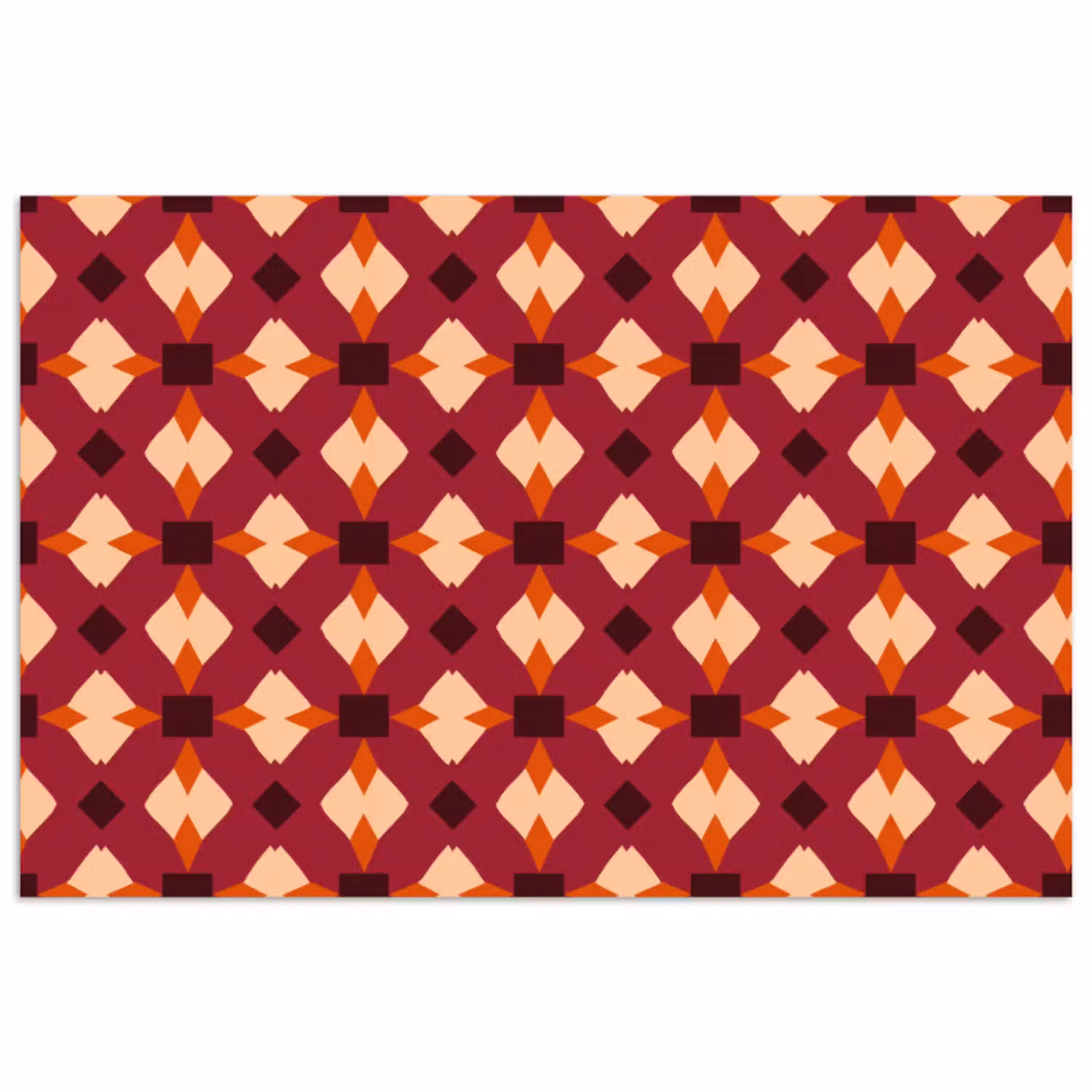 Retro - Patroon - Kleurrijk poster papier klein 62 -3d