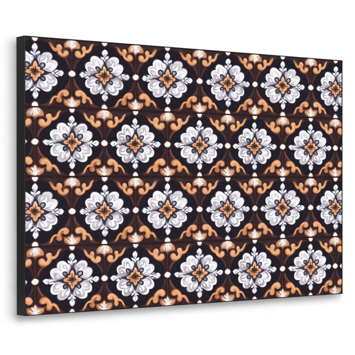 traditioneel - Element - Kleurrijk Textielframe zwart klein 947 -3d