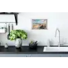 Raam - Zee - Kust - Natuur - Doorkijk - Strand - Waddenzee Muursticker klein -keuken