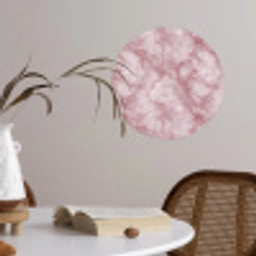 Roze - Kwartsmarmer - Aders Wandcirkel behangsticker klein 186 -sfeer3