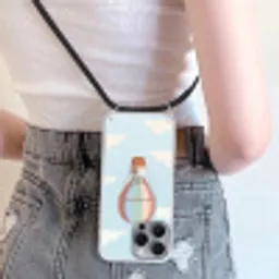 Luchtballon - Beren - Pastel Hoesje iPhone 16 Pro Max met koord klein -sfeer5