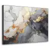 Marmer - Zwart - Goud - Wit Textielframe zwart klein -3d