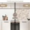 Marmer - Patroon - Klassiek keuken achterwand 2 middel 871 -voor-na2_NL