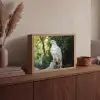 Arend - Hout - Wit - Planten Light Box met batterij (Wandlamp) middel -sfeer2