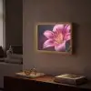 Roze - lelie - Dauwdruppels Light Box met batterij (Wandlamp) middel -sfeer1