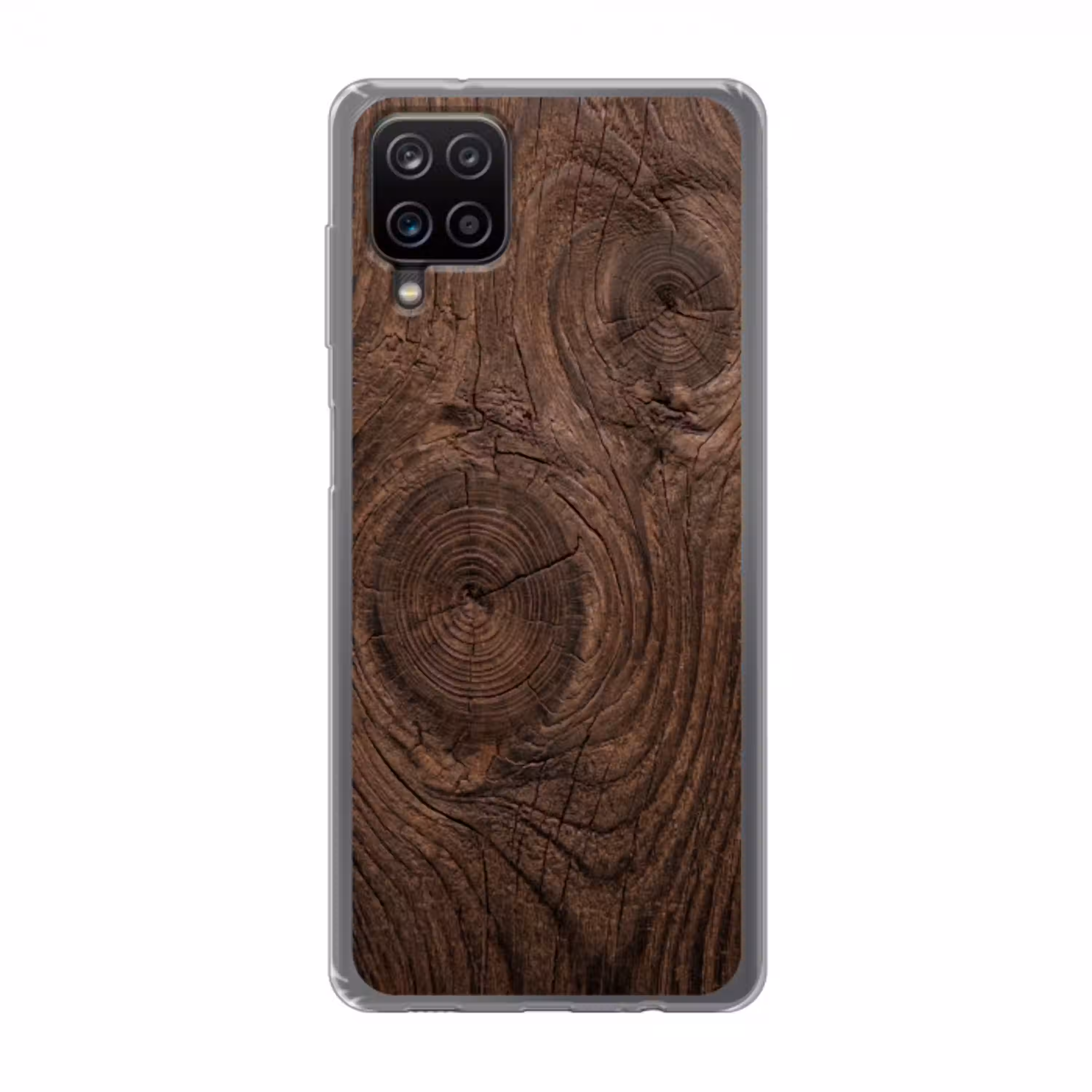 Houtnerf - Textuur - Patroon - Bruin - Rustiek Telefoonhoesje Samsung Galaxy A12 klein -3d