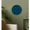 Bloesem - Blauw - Turquoise Wandcirkel plexiglas klein 852 -sfeer3