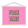 Tekst - Bold - Roze textielposter latten blank klein -3d
