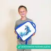 Springende blauwe dolfijn Kinderrugzak - Blauw middel -sfeer1_NL