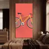 Bicycle Flat Icon Textielframe goud groot -sfeer2