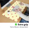 Nice - Stippen - Roze - Geel Muismat XXL klein -sfeer3