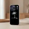 Palmboom - Wit - Zwart - Tropisch Telefoonhoesje iPhone 17 Pro klein -sfeer2