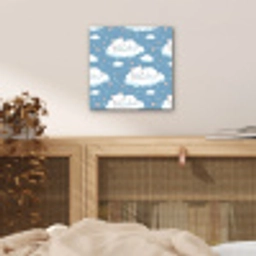 Kitten - Wolken - Blauw aluminium wit klein 46 -sfeer3