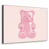 Beer - Roze - Snoep Textielframe - compleet frame klein -3d