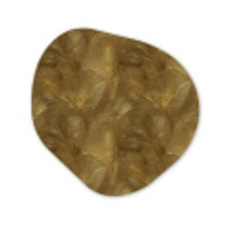 Organisch - Lijnen - Goud Wandcirkel Organisch Aluminium middel 851 -3d