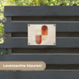 Bogen - Beige - Vormen tuinposter los doek klein -sfeer3
