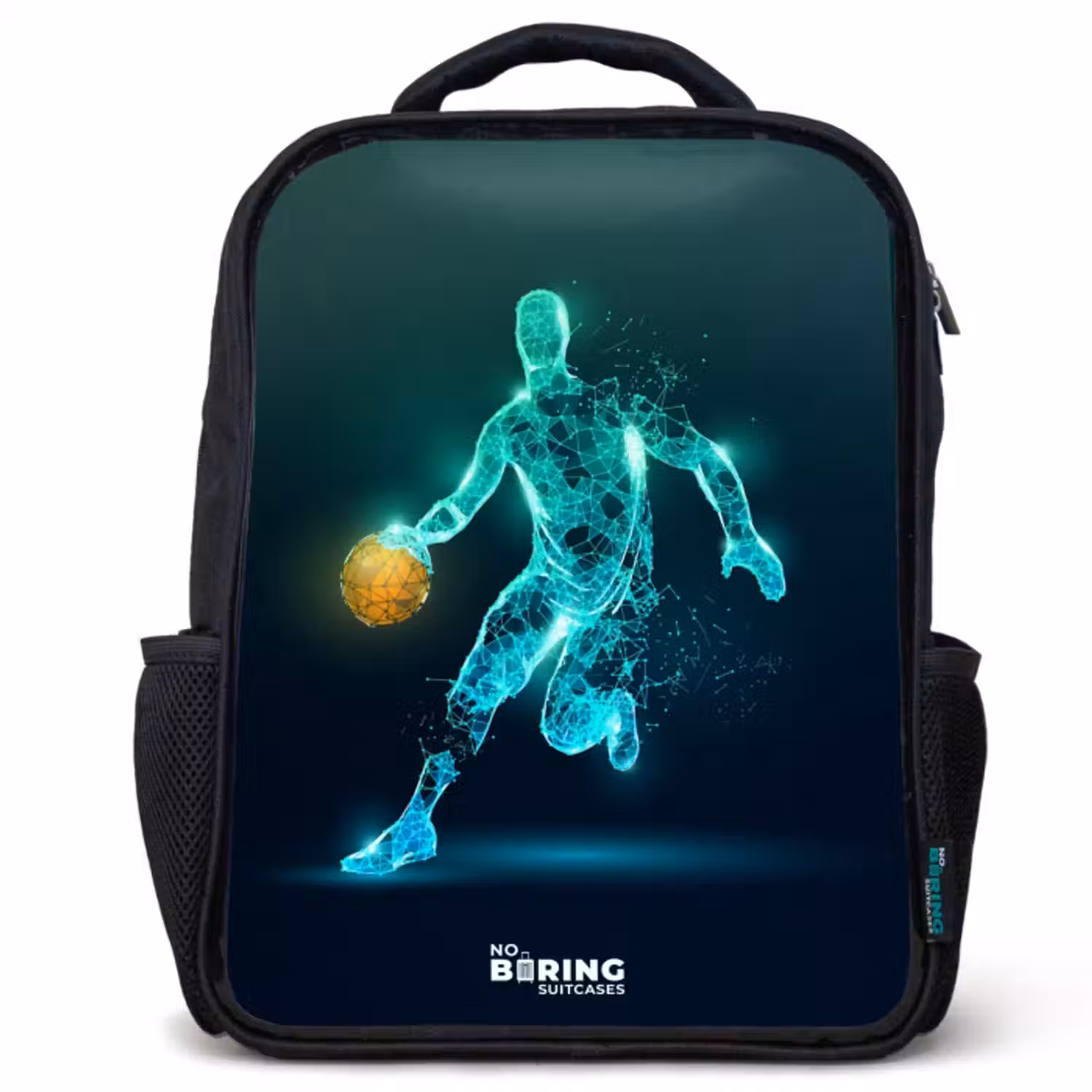 Kinder rugzak - Basketbalspeler in neon dribbelactie
