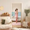 Badkamer - Vrouw - Roze deurposter klein -sfeer2