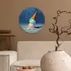Ijshoorn - Bolletjes - Smelt - Roze Wandcirkel plexiglas klein -sfeer1