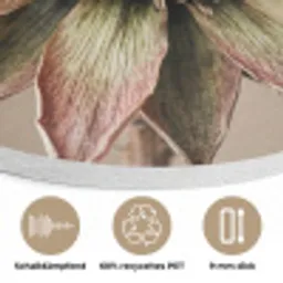 Droogbloem - Protea - Vintage - Beige - Rustiek Akoestische PET Vilt - Rond klein -closeup_DE