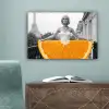 Sinaasappel - Eiffeltoren - Vrouw canvas 2cm klein -sfeer4