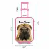Hondje met Boos Hoofd Kinderkoffer - Roze klein -productfoto_formaten