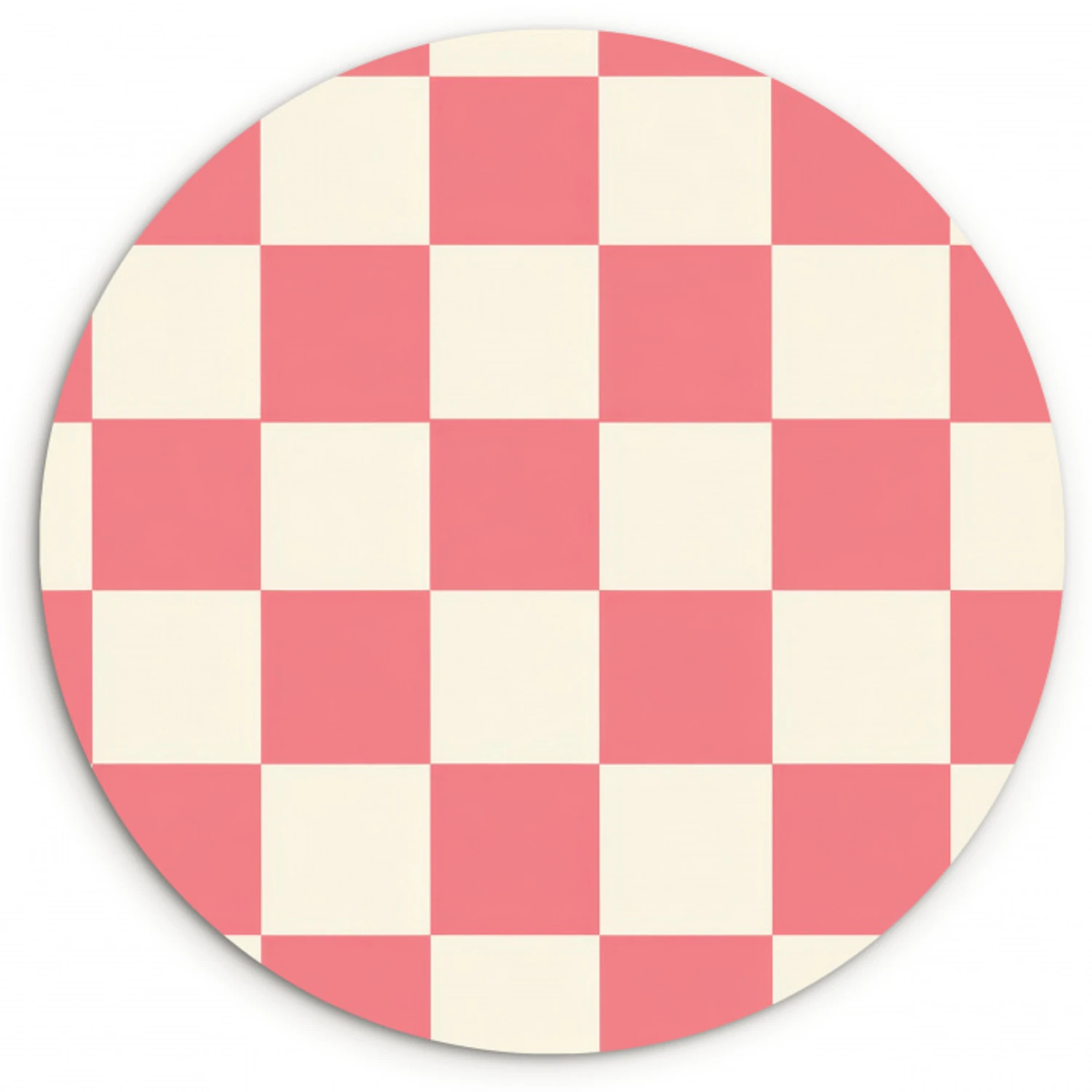 Traditioneel - Patroon - Roze Wandcirkel kunststof plaat 5mm dik klein 188 -3d