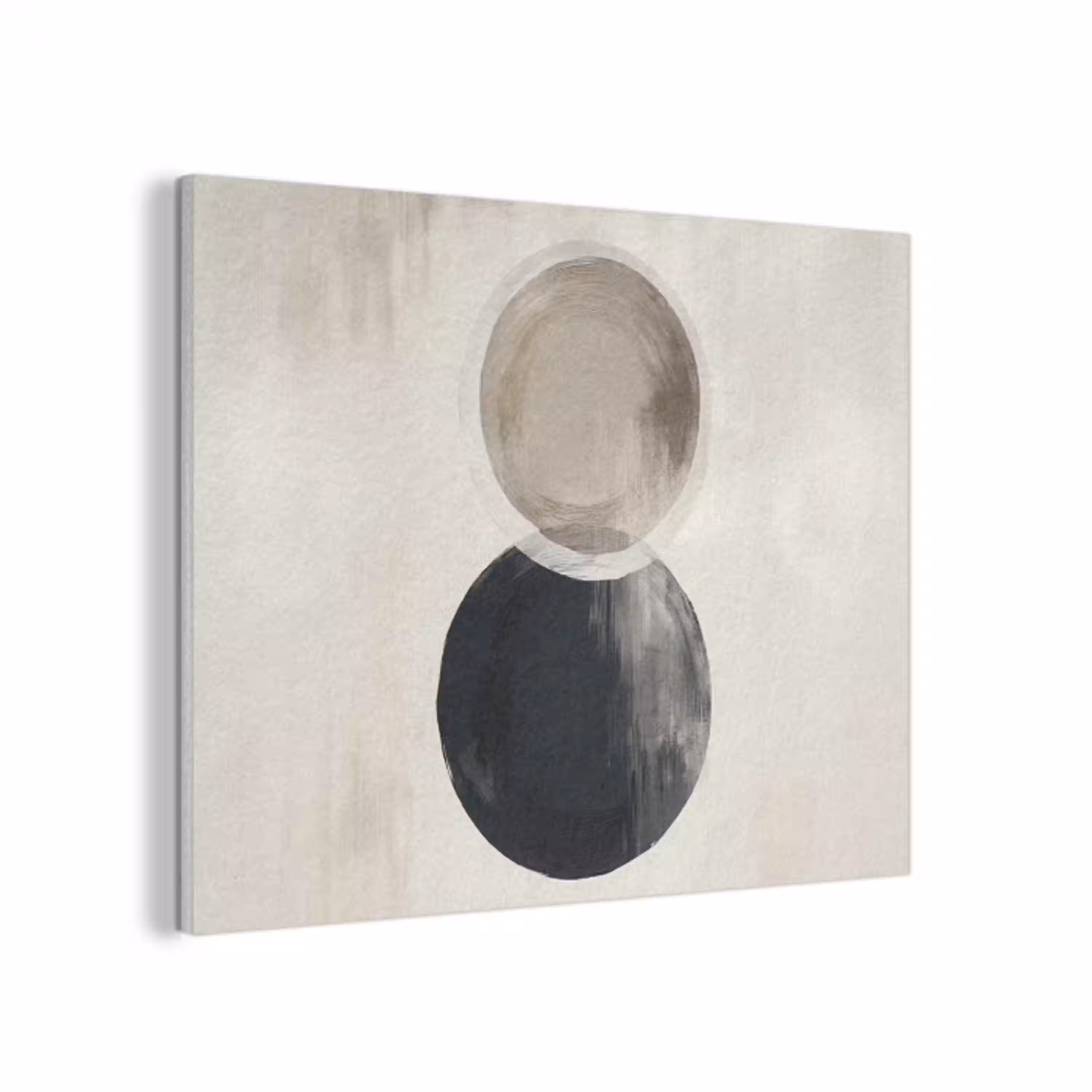 Cirkels - Vorm - Beige - Abstract PET vilt klein -3d