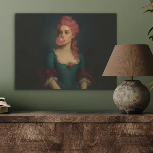 Vrouw - Portret - Kauwgombel PET vilt klein -sfeer2