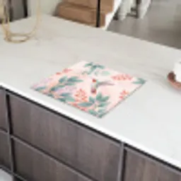 Kolibrie - Vliegen - Natuur - Illustratie - Kleurrijk Inductie beschermer vinyl 3mm middel -sfeer8