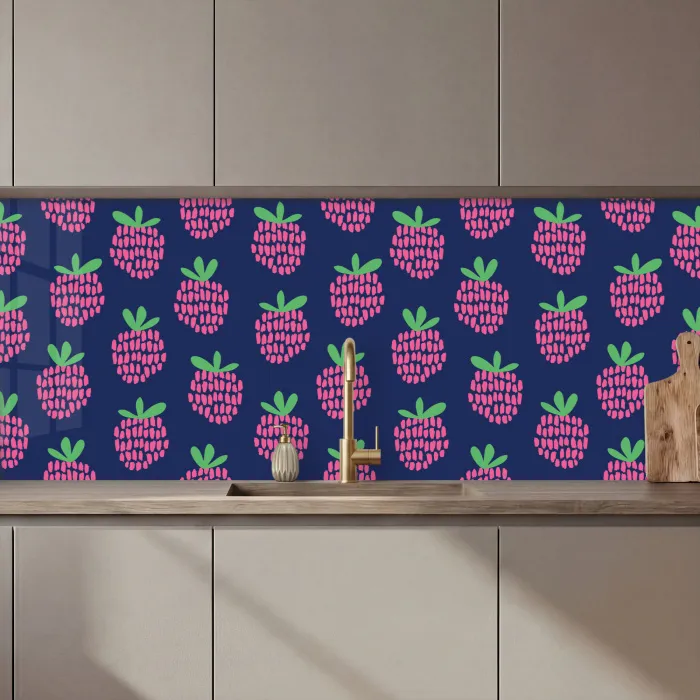 Patroon - Framboos - Retro keuken achterwand 2 middel 871 zz_3dshopping