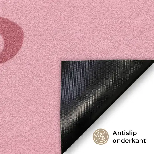 Love - Roze - Spiegeling Deurmat klein -antislip_NL