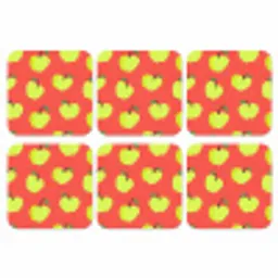 Appels - Modern - Groen onderzetter kurk middel 366 -3d