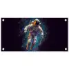 Ruimte - Neon - Astronaut - Sterren tuinposter los doek klein -3d