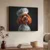 Bruin - Kok - Hondje Textielframe - compleet frame klein -sfeer3