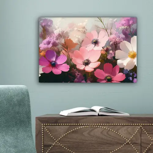 Bloemen - Kleurrijk - Bloei canvas 2cm klein -sfeer4