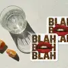 Lip - Rood - Quote onderzetter kurk middel -sfeer4