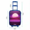 Rasterlandschap met zon Kinderkoffer - Blauw klein -productfoto_formaten