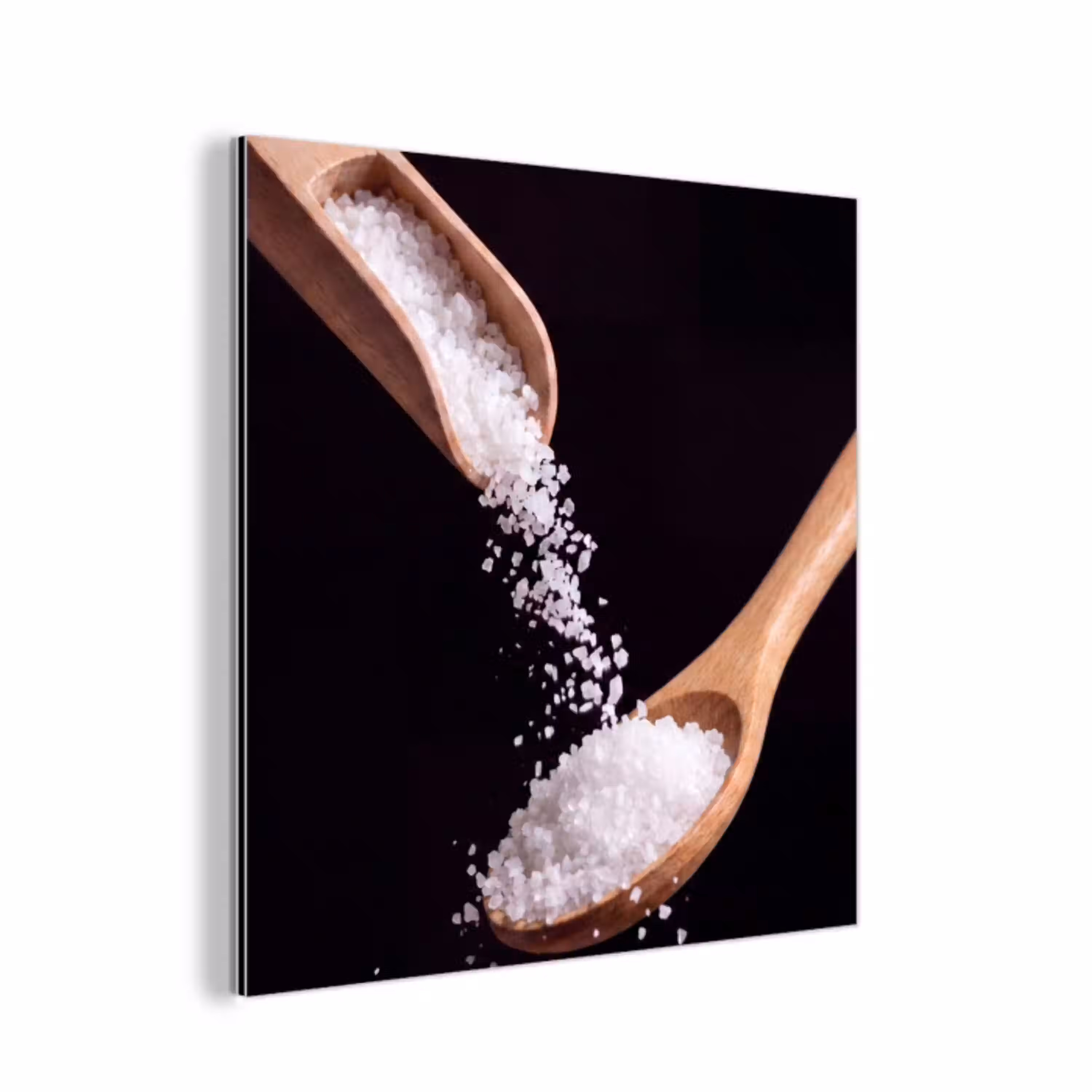 Eten - Zout - Hout aluminium wit klein -3d