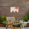 Cirkel - Abstract - Roze Tuinposter op houten frame 2 cm dik klein -sfeer3
