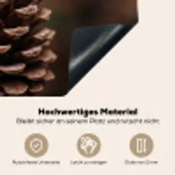 Dennenappel - Bos - Herfst - Bruin - Sfeervol Inductie beschemer met haakjes klein -ky-onderkant-de
