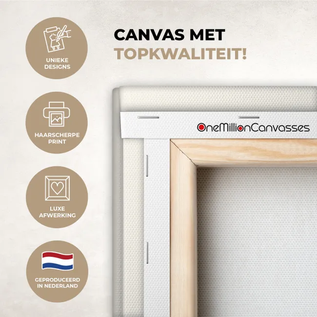 Schepijs - Hoorntje - Illustratie - Minimalistisch KitchenYeah - Keuken - Canvas klein -zcloseup