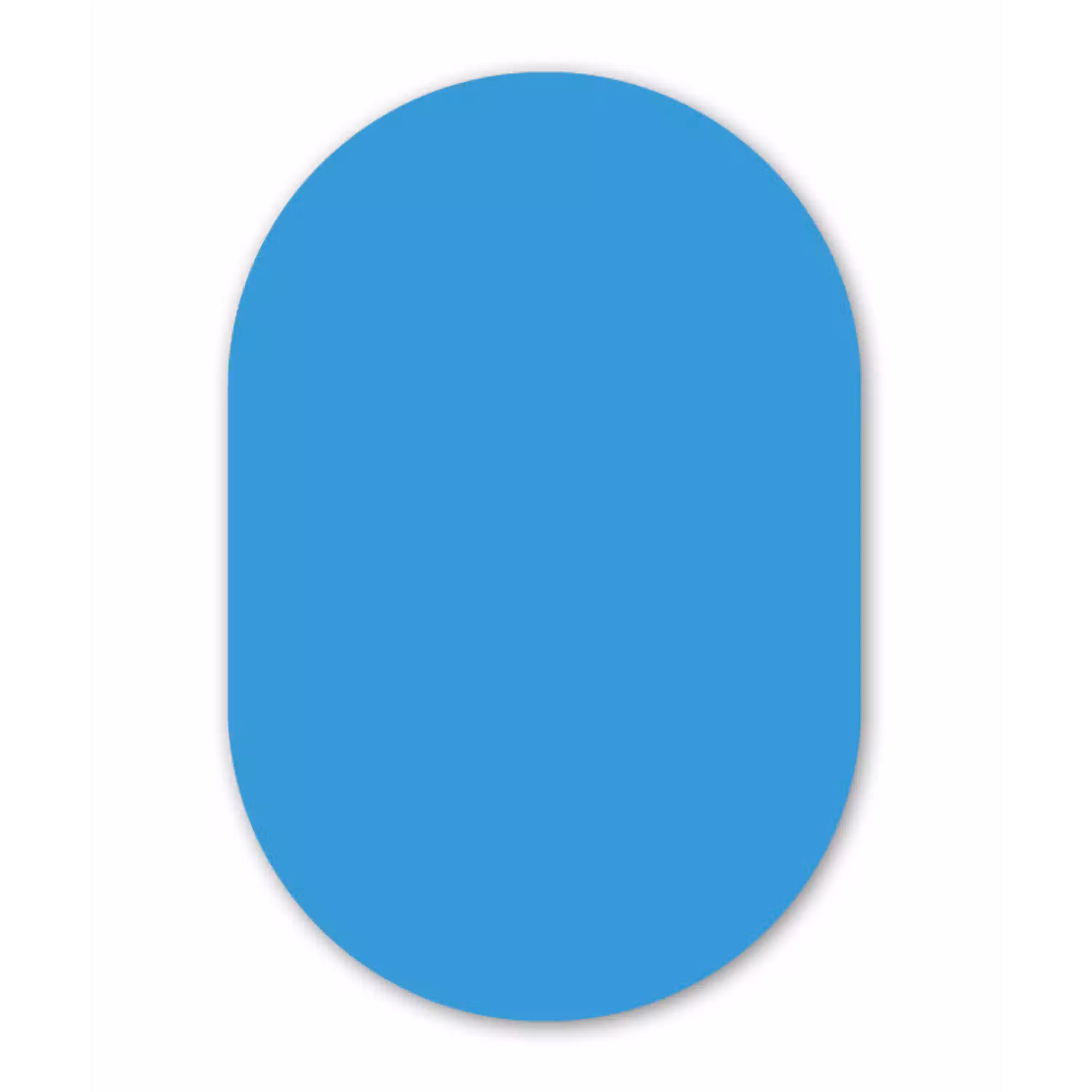 Cerulean - Breeze - Blauw Wandcirkel Ovaal Aluminium middel 839 -3d