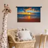 Zee - Zonsondergang - Strand - Wolken - Oranje Wandkleed katoen klein -wsfeer5_kind